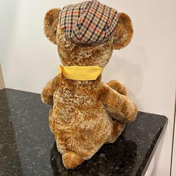 Brown Teddy with Cap & Neck Scarf. Size 16” - Picture 4 of 5